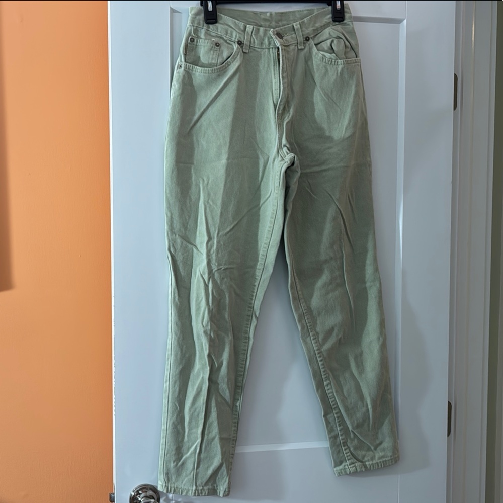 Chic Sage Green Jeans